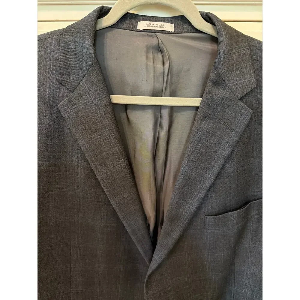 Hickey Freeman Men's Blazer 48 Long Old Money Luxury Corporate Office Sportcoat